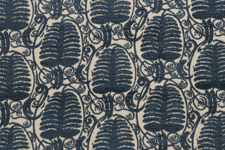 Scalamandre Veneto Pine Woven Chenille Upholstery Fabric in Blue 