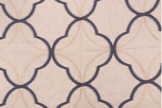 Valiant Fabrics Tempo Embroidered Drapery Fabric in Nautic