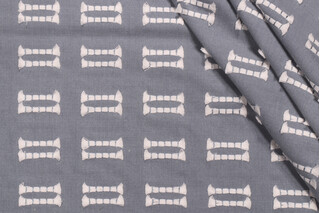 PK Lifestyles Tassel Emb Drapery Fabric in Seaside