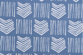 Belle Maison Wythe Printed Cotton Drapery Fabric in Harbor