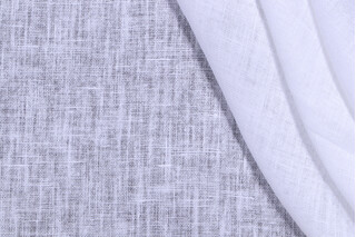 Lino Textiles Augusta-Scrim Sheer Linen Drapery Fabric in White