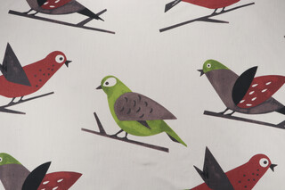 Hamilton Singer Printed Cotton Drapery Fabric in Mulberry