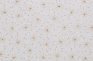 Sandberg Sally Printed Cotton Drapery Fabric in Cream/Beige/Gold