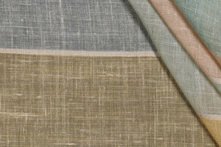 Scalamandre Cabana Stripe Sheer Drapery Fabric in Sea Foam