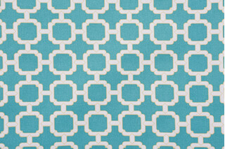Mill Creek Hockley Printed Polyester Outdoor Fabric in Teal 