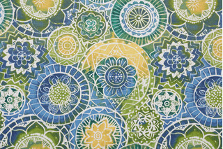 Bryant Fabrics Omnia Printed Polyester Outdoor Fabric in Lagoon 