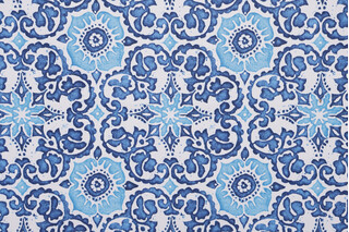 Woodblock Prism Printed Polyester Outdoor Fabric in Bright 