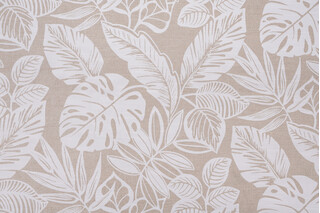 Delray Printed Polyester Outdoor Fabric in Natural 