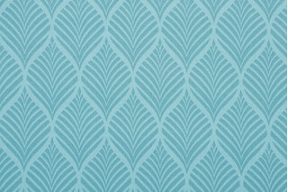 Richloom Fenbrook Printed Polyester Outdoor Fabric in Teal 
