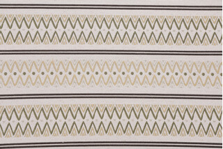 Zig Zag Woven Outdoor Fabric in Avocado 