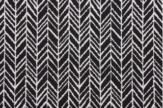 Herringbone Printed Polyester Outdoor Fabric in Night 