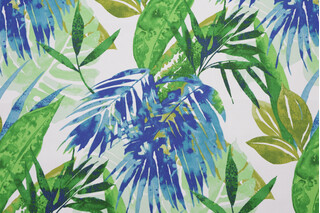 Duralee Soleil Printed Polyester Outdoor Fabric in Blue/Green 