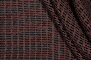 Aldeco Lino Sheer Drapery Fabric in Brown 