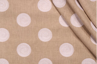 P Kaufmann Viola Embroidered Drapery Fabric in Natural