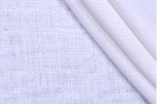 Lino Textiles Sag Harbor Tumbled Linen Decorator Fabric in White