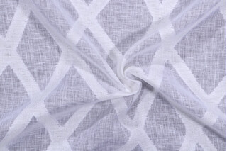 Lino Textiles Valentina Sheer Drapery Fabric in White