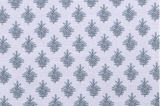 Premier Prints Dyann-Slub Canvas Printed Cotton Drapery Fabric in Shy Blue