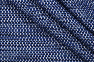 Lachlan Woven Chenille Upholstery Fabric in Marine