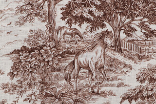 Covington Yellowstone Printed Linen Blend Drapery Fabric in 69-Driftwood