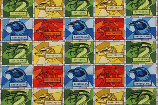 Harry Potter Licensed Stained Blocks Printed Cotton Craft Fabric