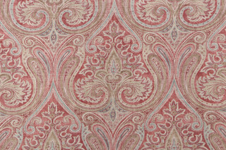 Waverly Quiet Place Printed Cotton Blend Drapery Fabric in Rouge