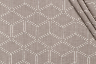 Valiant Fabrics Optic Embroidered Drapery Fabric in Grey