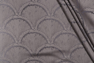 Valiant Fabrics Kame Damask Decorator Fabric in Charcoal