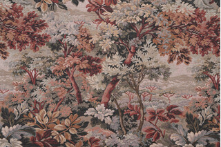 Sample of P Kaufmann Under The Elms Tapestry Upholstery Fabric in Woodrose 