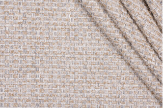 P Kaufmann Warwick Woven Chenille Upholstery Fabric in Flax 