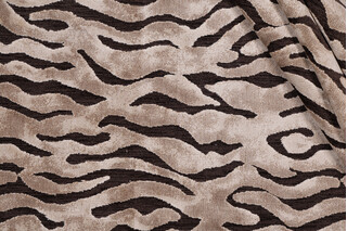 TFA Savage Beauty Latex Backed Velvet Upholstery Fabric in Espresso 
