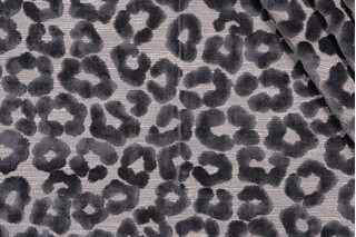 TFA Fat Cat Latex Backed Velvet Upholstery Fabric in Blue Smoke 