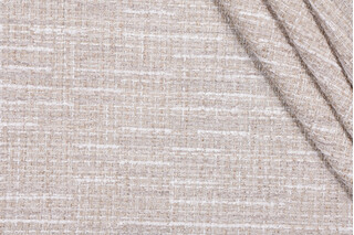 TFA Party Plaid Woven Chenille Upholstery Fabric in Oat 