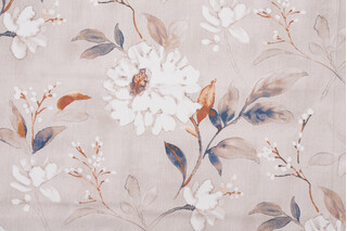 Mill Creek Rosella-Petro Printed Cotton Drapery Fabric in Amber 