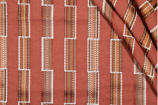 TFA Padam Padam Embroidered Decorator Fabric in Canyon 
