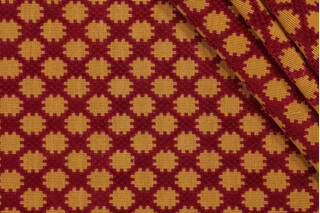 Grey Watkins Velluto Chablais Grospoint Velvet Upholstery Fabric in Claret/Gold
