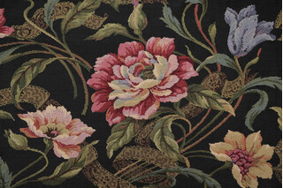 Scalamandre Sumatra Heavy-Weight Tapestry Upholstery Fabric in Multi/Black