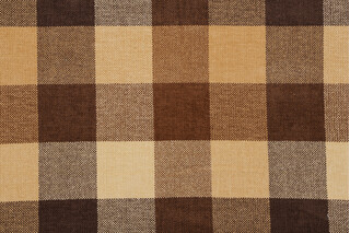 Fonthill Aspen Cotton Chenille Upholstery Fabric in Chocolate/Cream