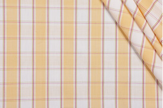 Fonthill Lucille Check Woven Decorator Fabric in Yellow Multi