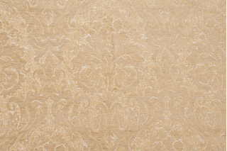 Scalamandre Juliette Damask Woven Chenille Upholstery Fabric in Golden