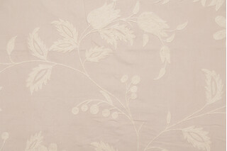 Scalamandre Admar Crewel Embroidered Drapery Fabric in Cream
