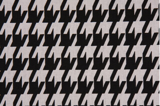 Premier Prints Large Houndstooth Printed Cotton Drapery Fabric in Black/White