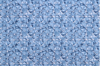 Angela Harris Shibori Triangle-Luxe Canvas Printed Cotton Drapery Fabric in Indigo for Premier Prints