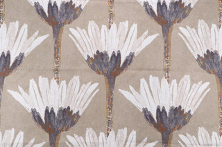 Mill Creek Spring Is Coming-Petro Printed Cotton Drapery Fabric in Dune
