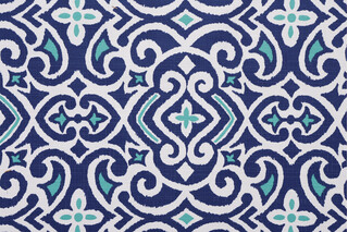 Robert Allen New Damask Polyester Outdoor Fabric in Marine