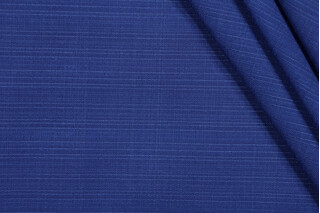 Veranda Printed Slubbed Polyester Outdoor Fabric in Cobalt