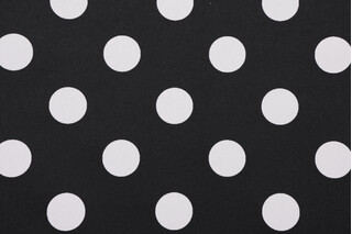 Polka Dot Printed Polyester Outdoor Fabric in Black