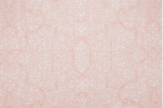 Grey Watkins Calais Printed Linen Drapery Fabric in Blush