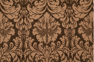 Scalamandre Cinque Chenille Damask Upholstery Fabric in Khaki