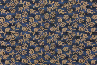 Scalamandre Amazone Special Silk Decorator Fabric in Blue/Gold