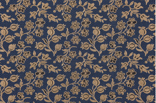 Scalamandre Amazone Special Silk Decorator Fabric in Blue/Gold